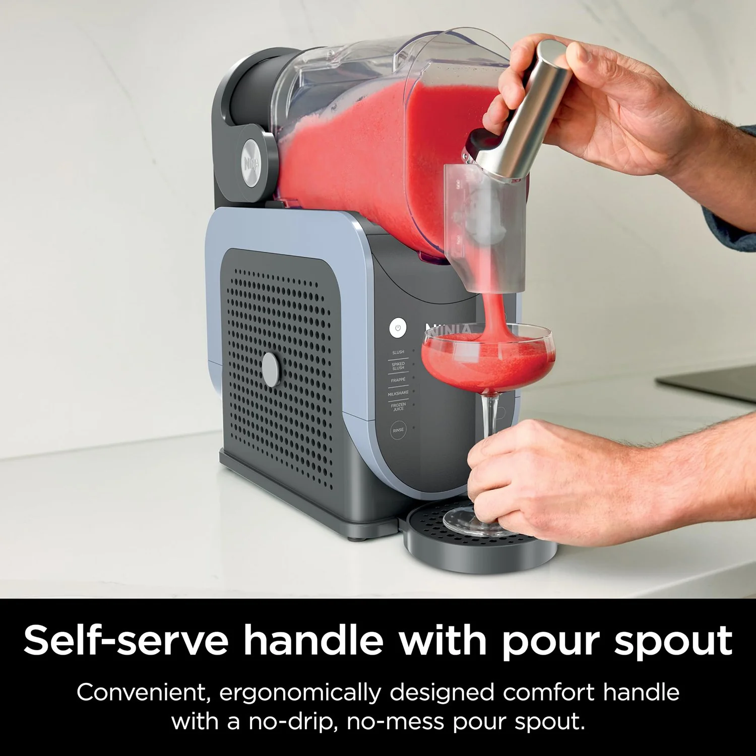 Ninja SLUSHi 88oz. Frozen Drink & Slushie Machine Refurbished + Ninja Slushie Tote Bag - Image 6
