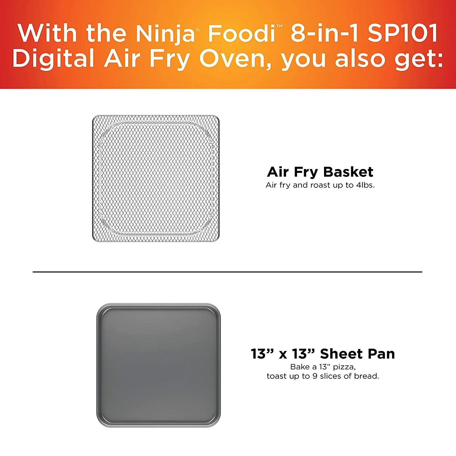 Ninja SP101 Digital Air Fry Countertop Oven with 8-in-1 - Image 6