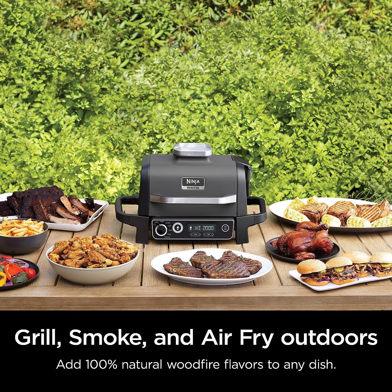 Ninja Woodfire Outdoor Grill and Smoker, Grey -  Factory Refurbished (OG701) - Image 2