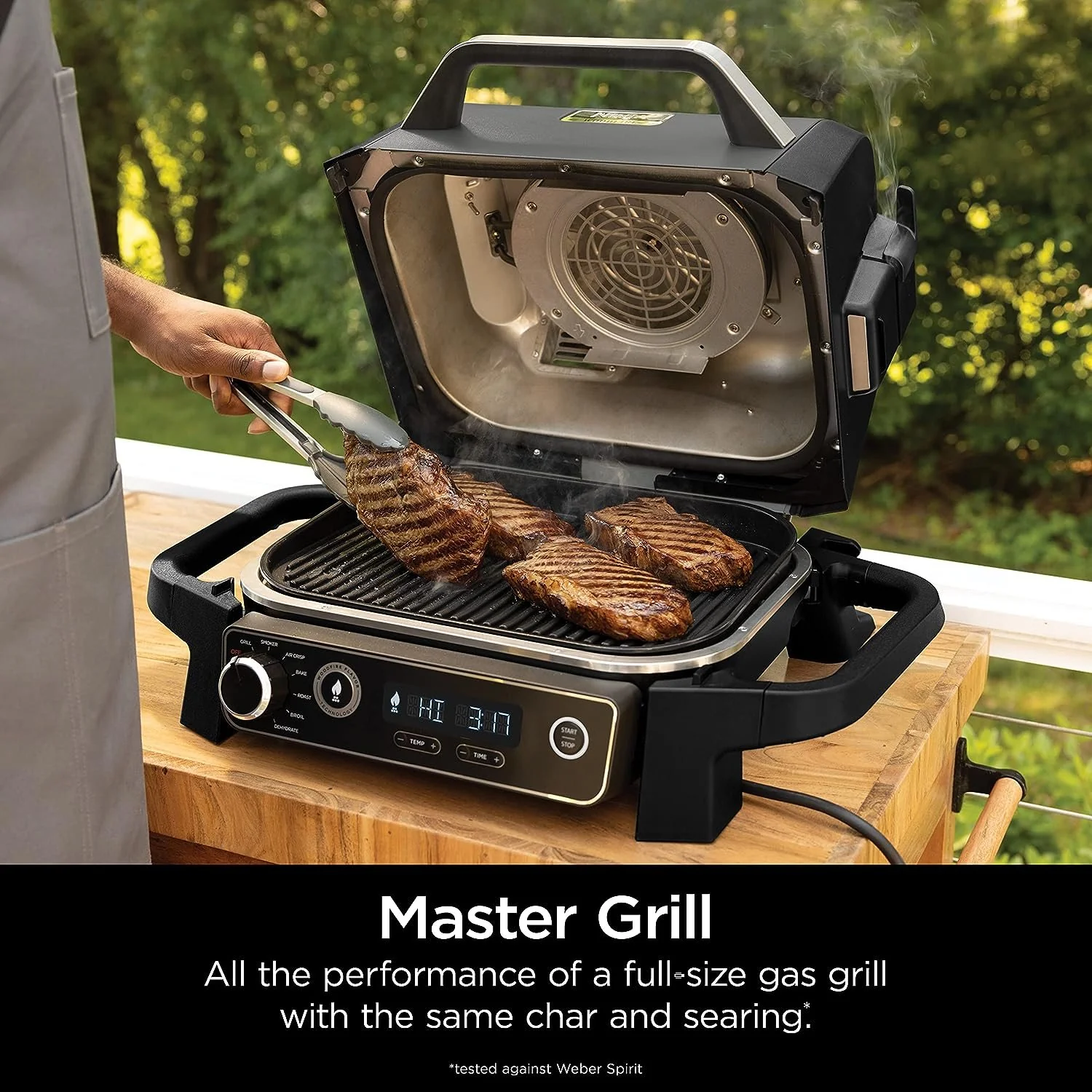 Ninja Woodfire Outdoor Grill and Smoker, Grey -  Factory Refurbished (OG701) - Image 6