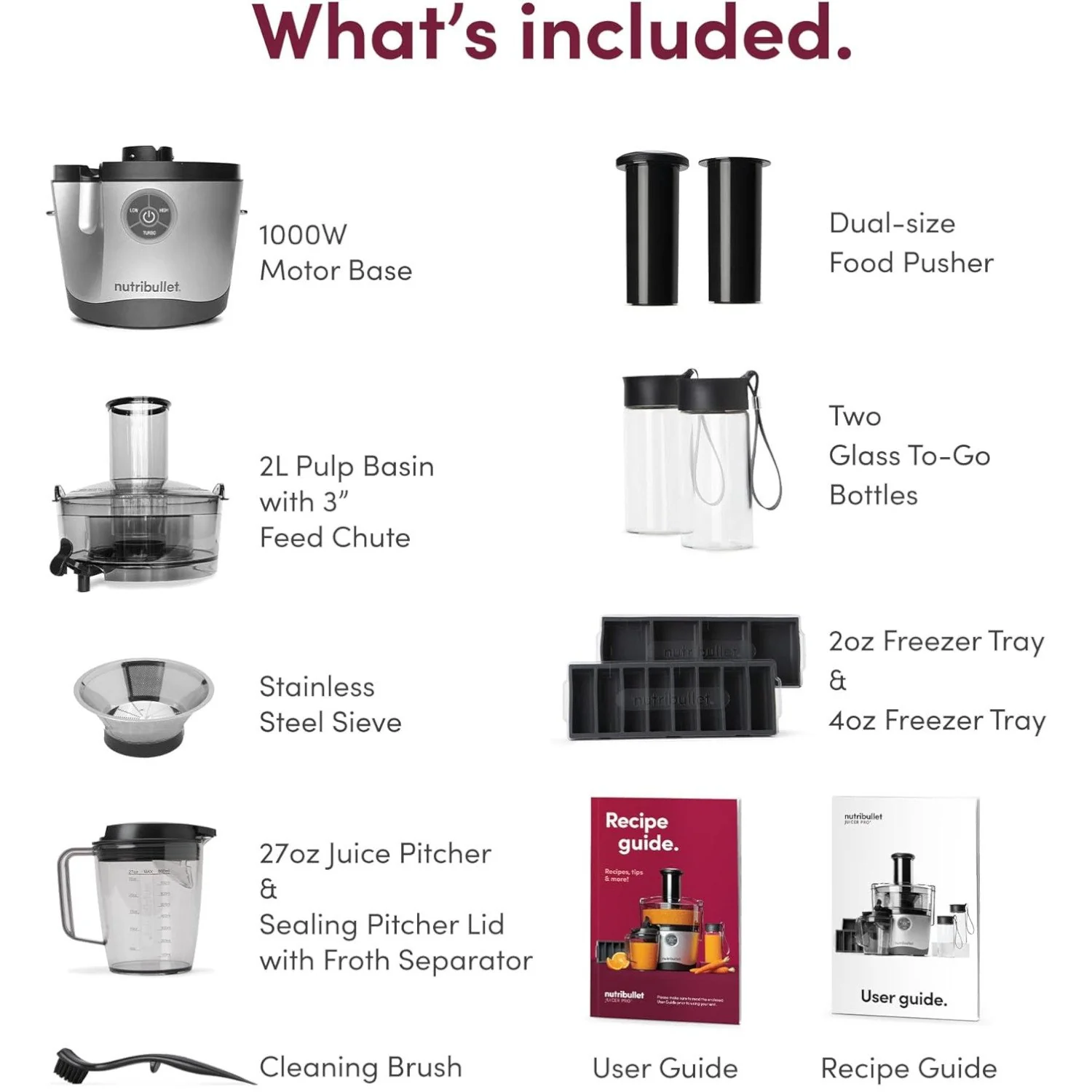 NutriBullet Juicer Pro Centrifugal Juicer Machine, NBJ50200, Silver - Refurbished - Image 2