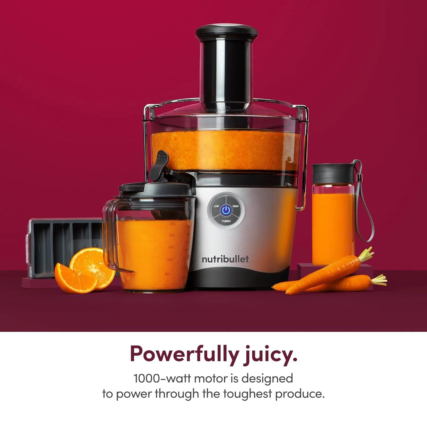 NutriBullet Juicer Pro Centrifugal Juicer Machine, NBJ50200, Silver - Refurbished - Image 7