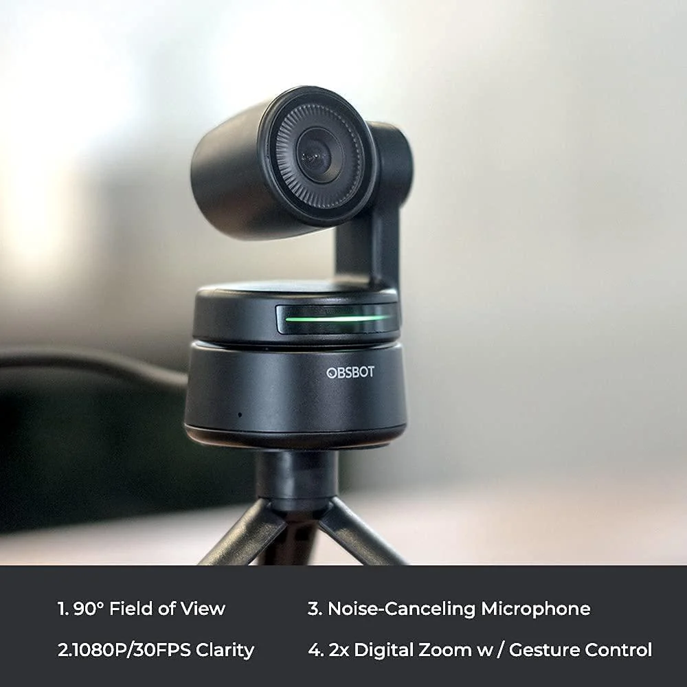 OBSBOT Tiny AI-Powered PTZ Webcam, 1080p HD w/ Video Conferencing Light Kit - Image 6