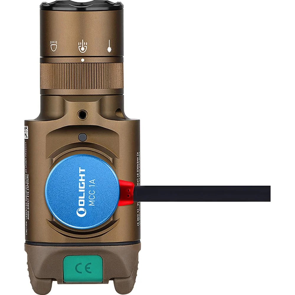 OLIGHT Baldr Pro R 1,350 Lumens Tactical Light with Green Laser, Desert Tan - Image 5