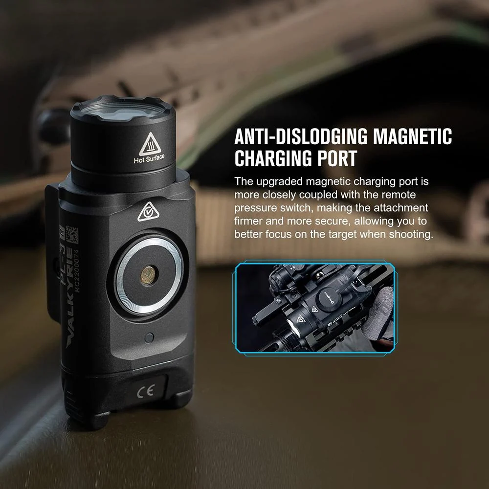 OLIGHT PL-3R Valkyrie Rechargeable Rail Mounted Tactical Light, Black - Image 7
