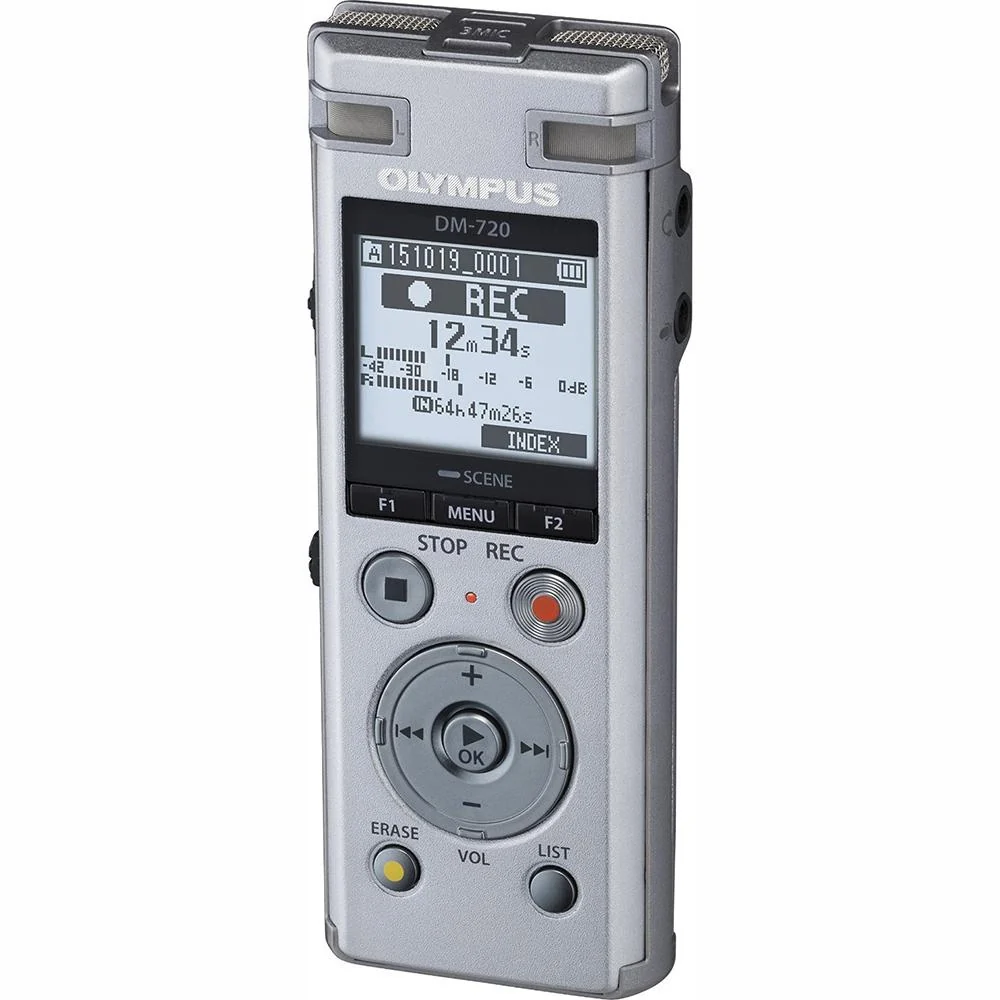 OM Digital Solutions DM-720 Digital Professional Voice Recorder, Silver (V414111SU000) - Image 2