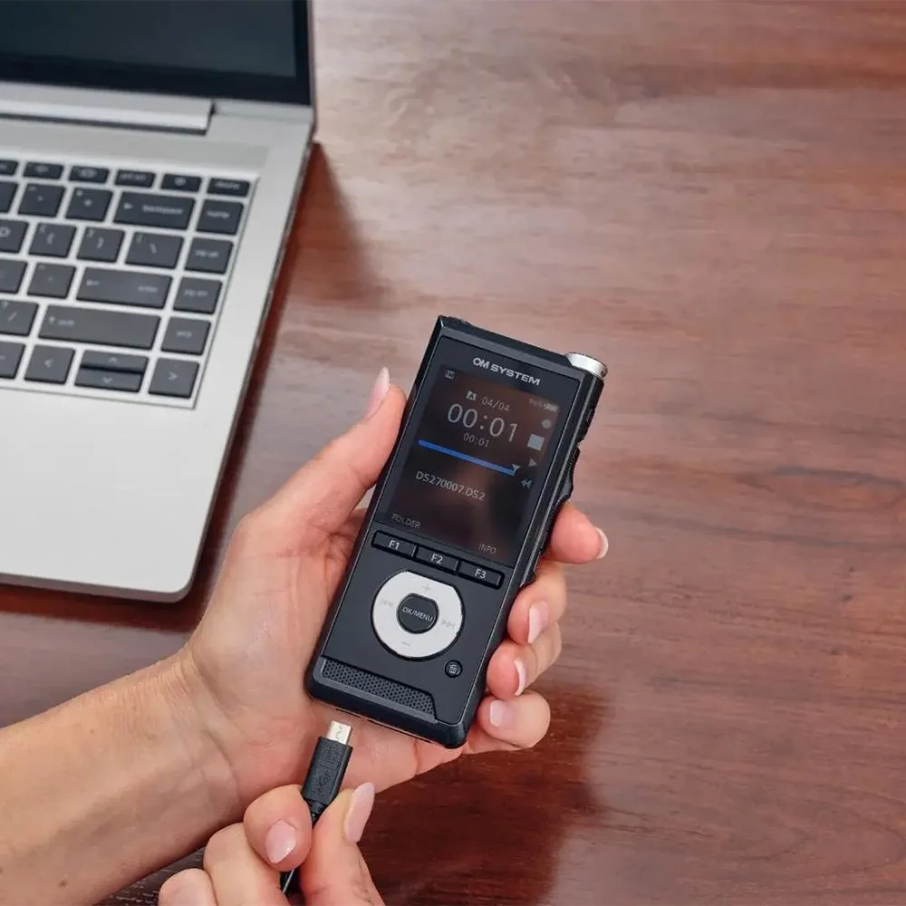 OM Digital Solutions DS-2700 Expandable 2GB Digital Voice Recorder in Black - V420370BU000 - Image 11