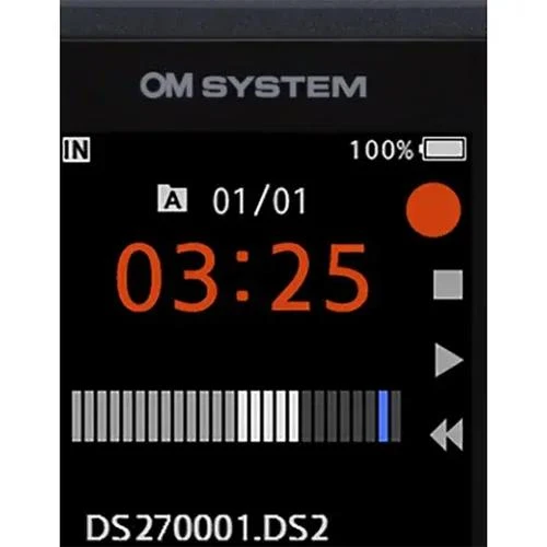 OM Digital Solutions DS-2700 Expandable 2GB Digital Voice Recorder in Black - V420370BU000 - Image 3