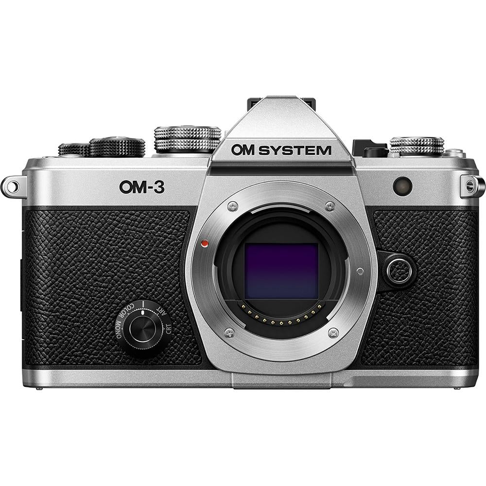 OM SYSTEM Olympus OM-3 Silver Micro Four Thirds System Camera Travel Camera - V210050SW000