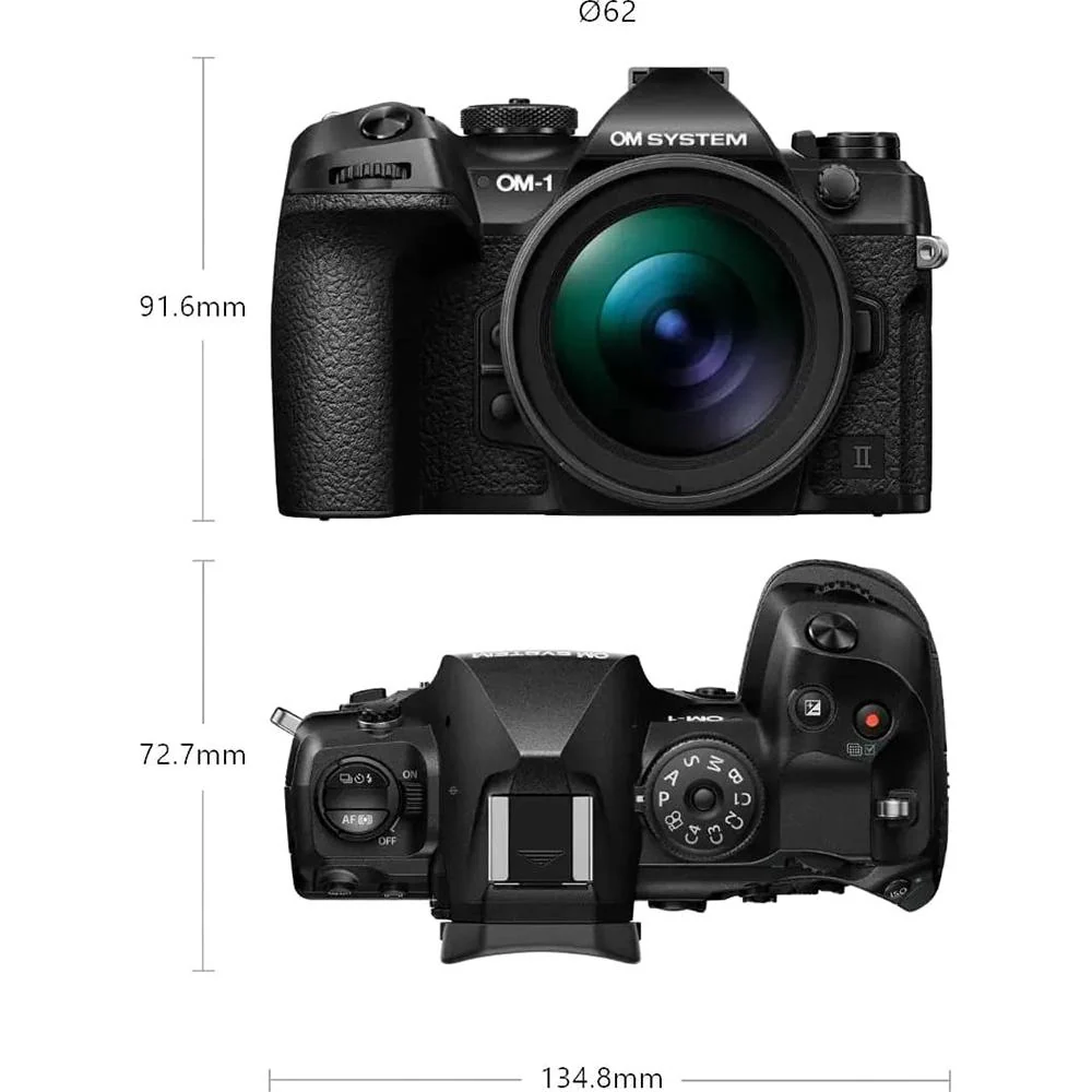 OM SYSTEM Olympus OM-1 Mark II 20MP 4K Video Mirrorless Camera Body; Black (V210040BU000) - Image 9