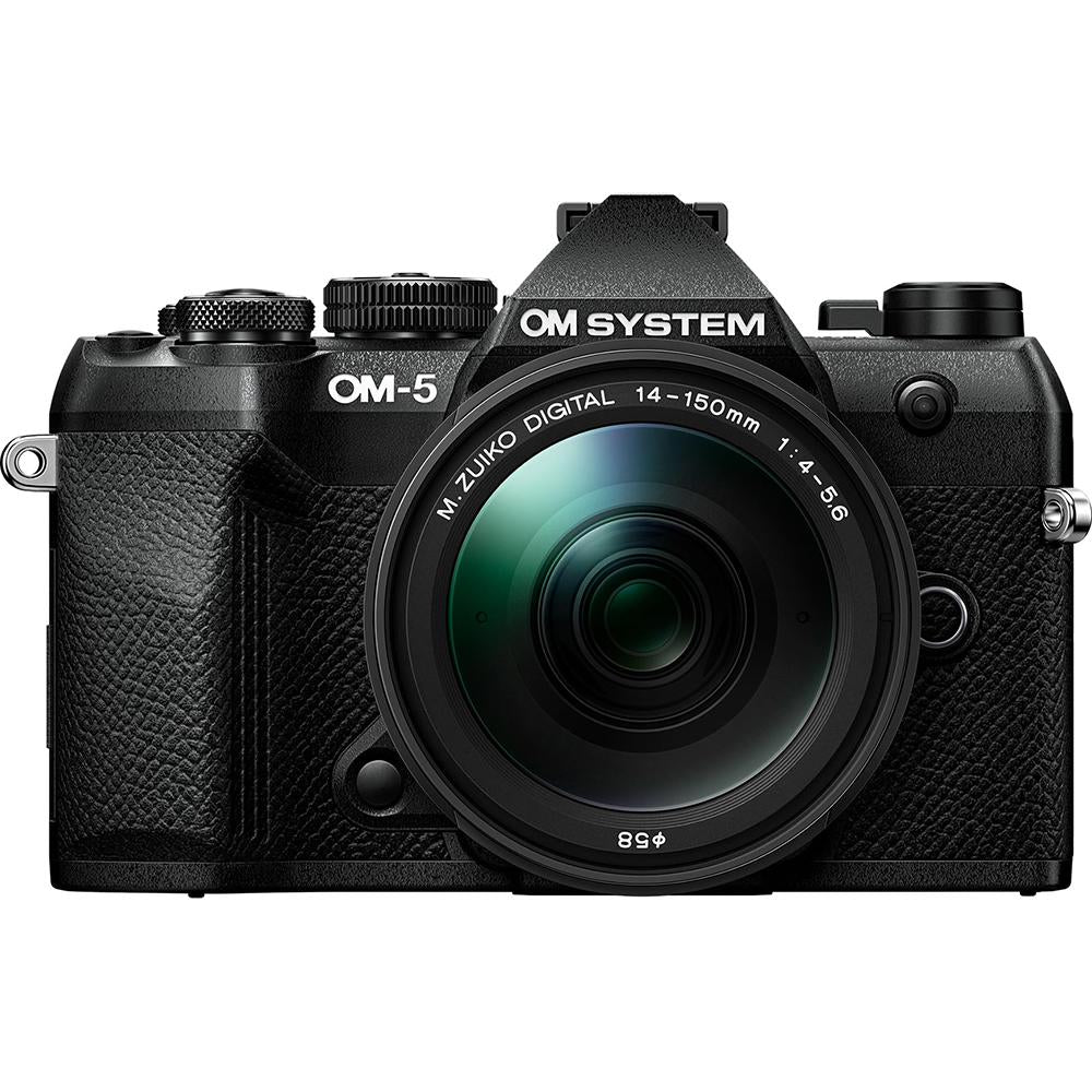 OM SYSTEM Olympus OM-5 Mark II Camera with M.ZUIKO 14-150mm Lens; Black (V210072BU000)