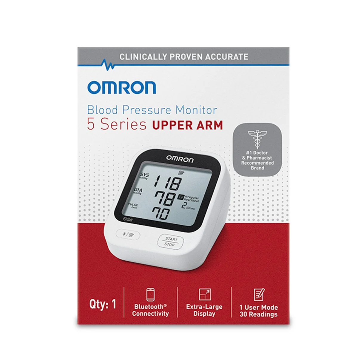 Omron 5 Series Wireless Upper Arm Blood Pressure Monitor (BP7255) - Image 3