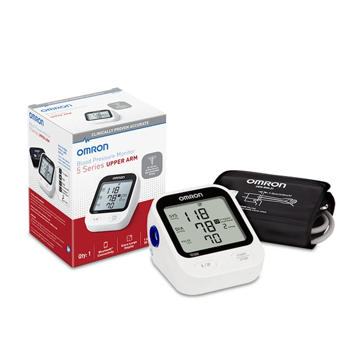 Omron 5 Series Wireless Upper Arm Blood Pressure Monitor (BP7255) - Image 4