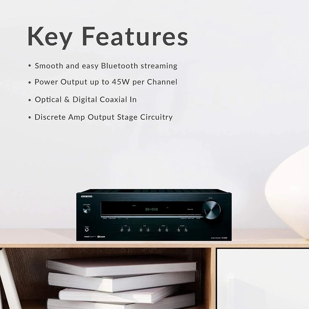Onkyo TX-8220 Stereo Receiver with Built-In Bluetooth - Open Box - Image 3