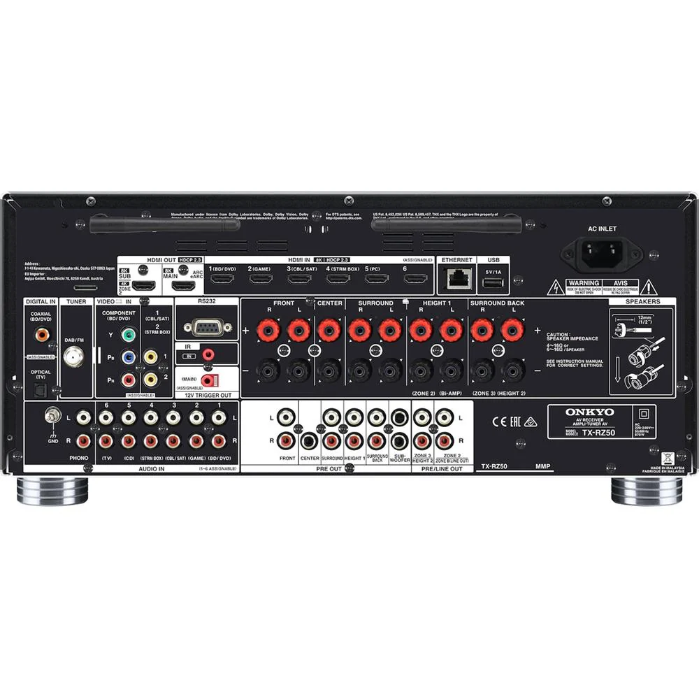 Onkyo TX-RZ50 9.2-Channel THX Certified AV Receiver - Open Box - Image 4