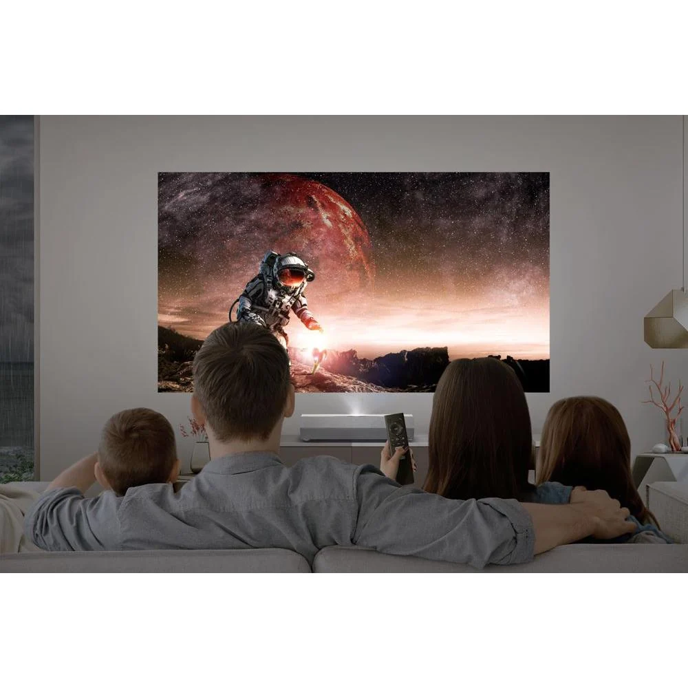 Optoma CinemaX D2 4K UHD Ultra-Short-Throw Smart Projector w/ Android TV White Open Box - Image 2