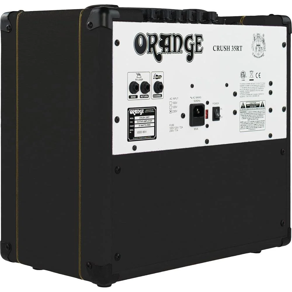 Orange Amplification Crush 35RT Black 2-Channel 35W 10" Guitar Combo Amp with FX, Black - Image 6