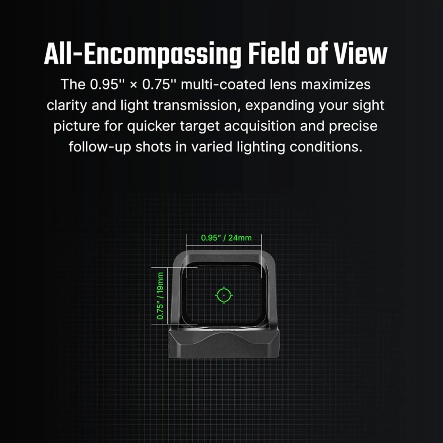 OSIGHT C-GN Green Multi-Reticle Open Reflex Sight - Image 7