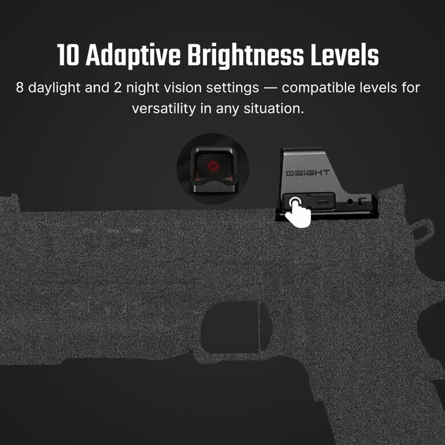 OSIGHT C-RD Red Multi-Reticle Open Reflex Sight - Image 3