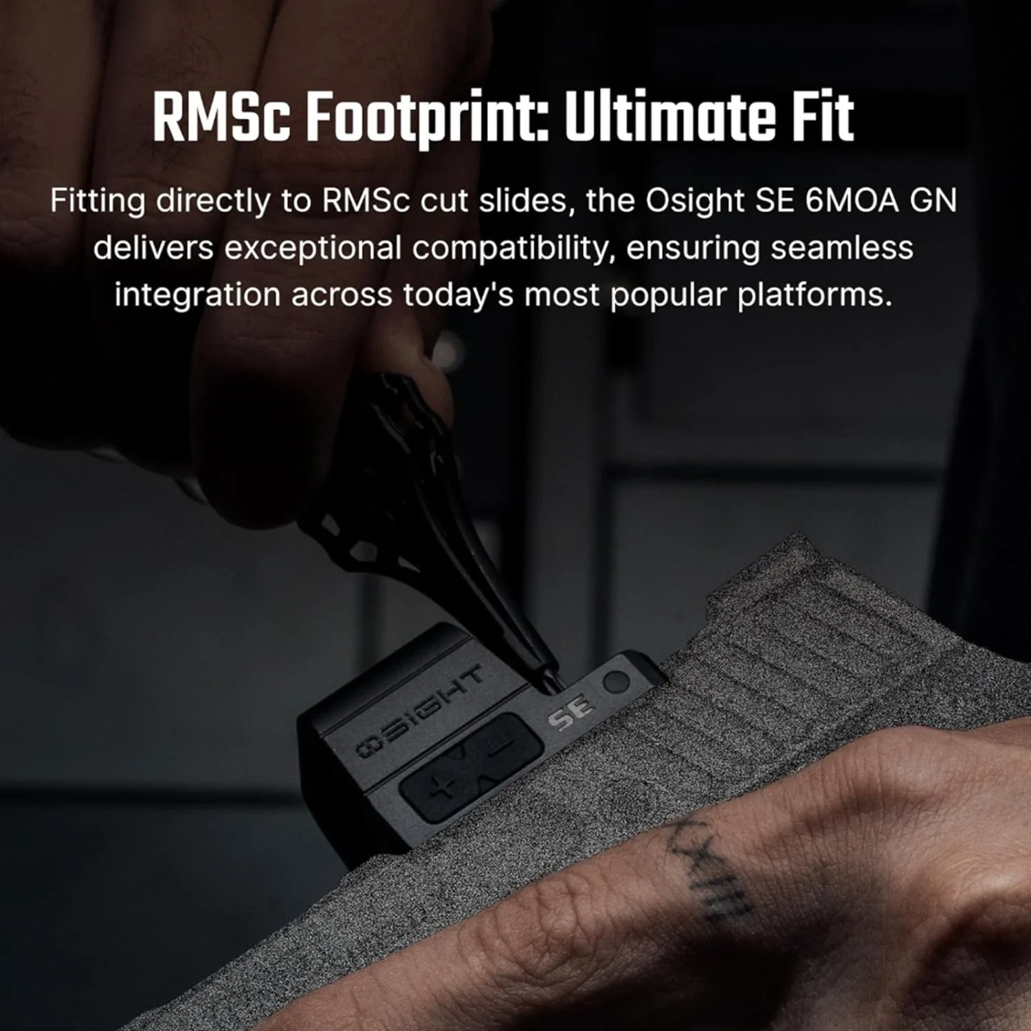 OSIGHT SE 6 MOA Green Enclosed Reflex Sight - RMSc Footprint - Image 3