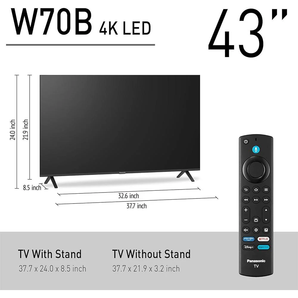 Panasonic 43 inch LED 4K Ultra HD Smart Fire TV with 26 Months Protection Bundle - Image 9