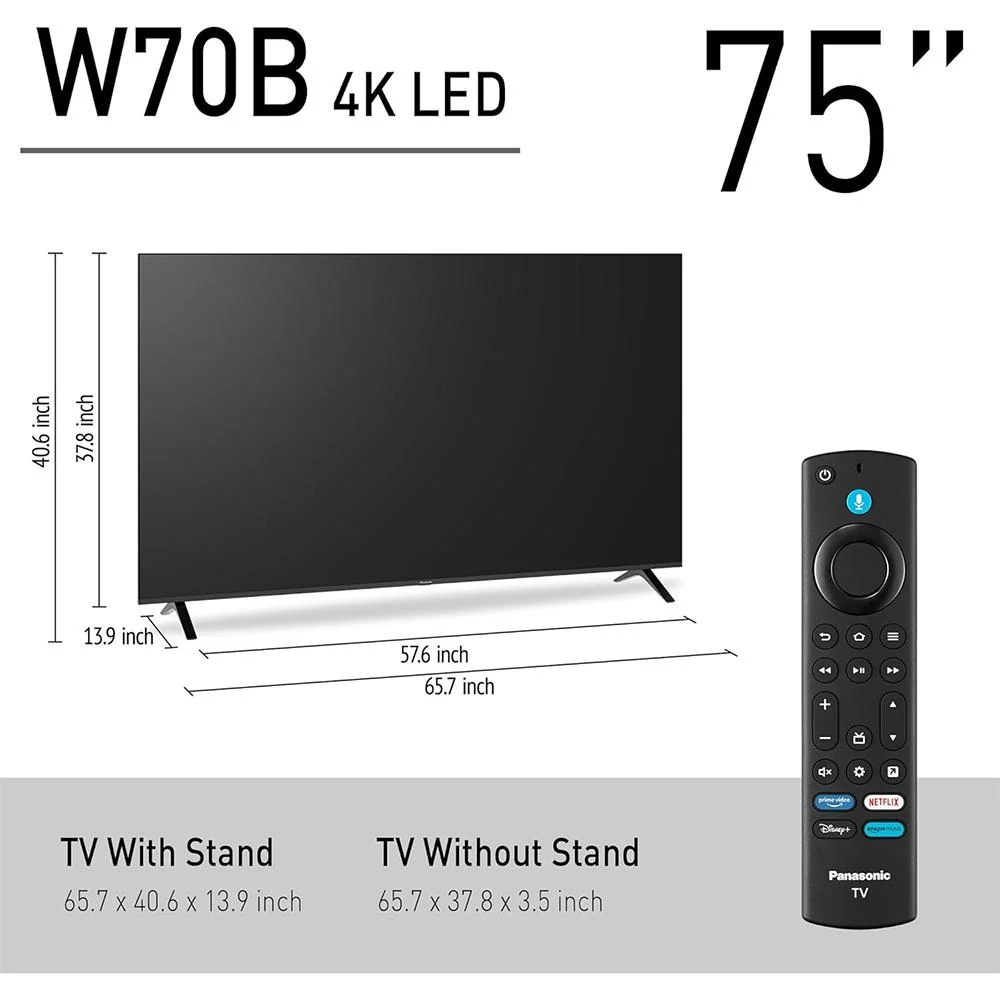 Panasonic 75 inch LED 4K Ultra HD Smart Fire TV with 26 Months Protection Bundle - Image 6
