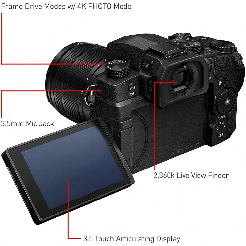Panasonic Lumix 20.3MP Camera 12-60mm 3" OLED Lens with 2x 64GB Card and Reader - Image 12