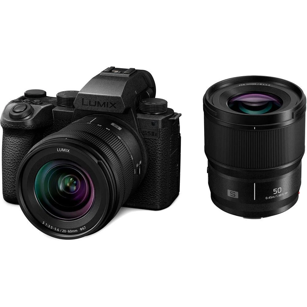 Panasonic Lumix S5IIX Full-Frame Mirrorless Camera w/ 20-60mm f/3.5-5.6 + 50mm F1.8 Lenses