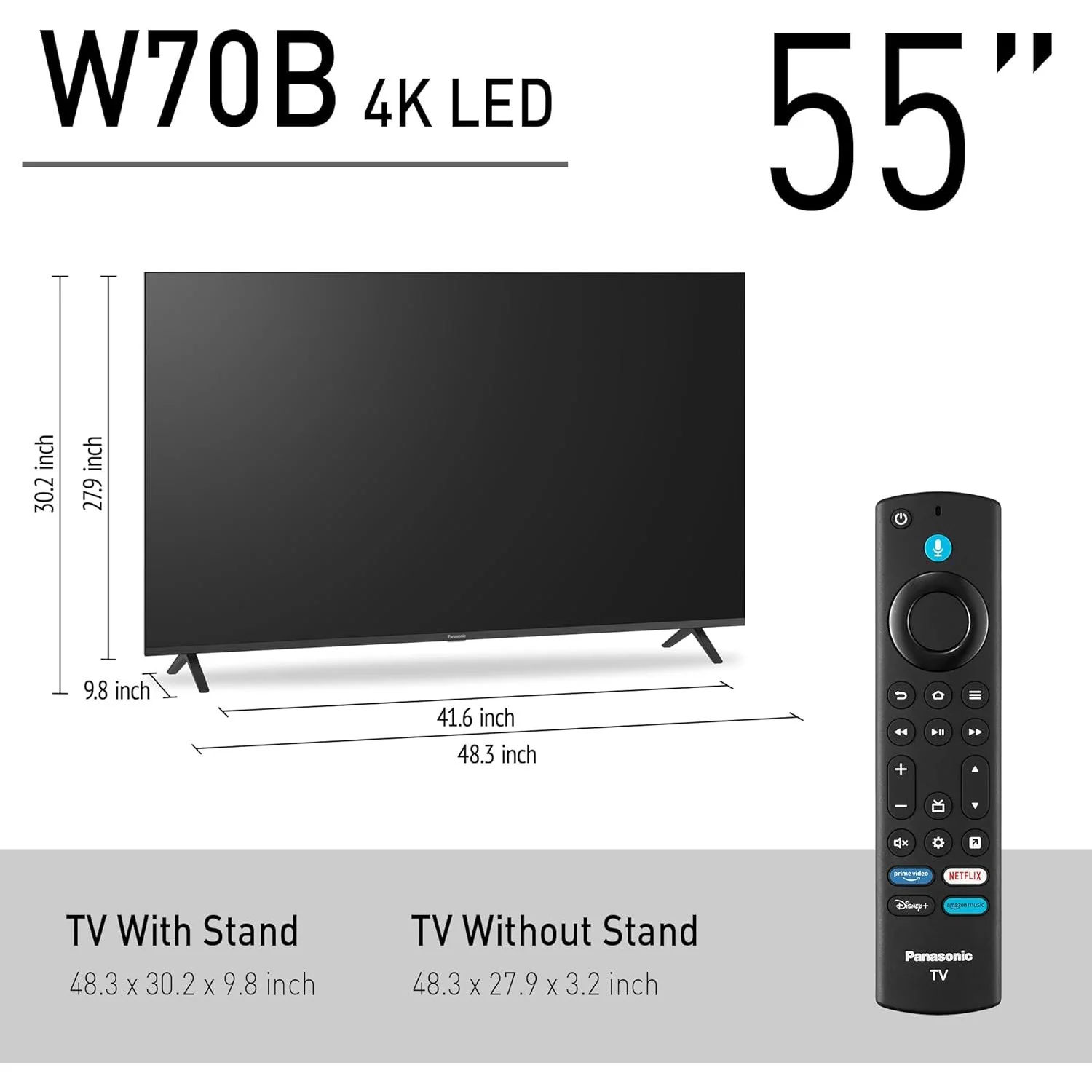 Panasonic W70 Series 55 inch LED 4K Ultra HD Smart Fire TV + Samsung Soundbar Bundle - Image 3