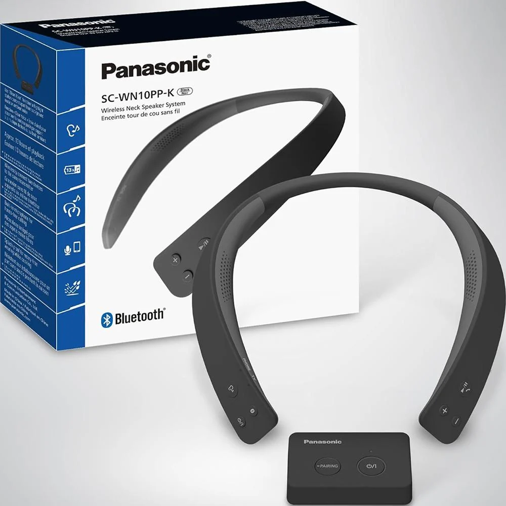 Panasonic Wireless Wearable TV Neck Speaker, Bluetooth with Microphone Open Box - Image 4