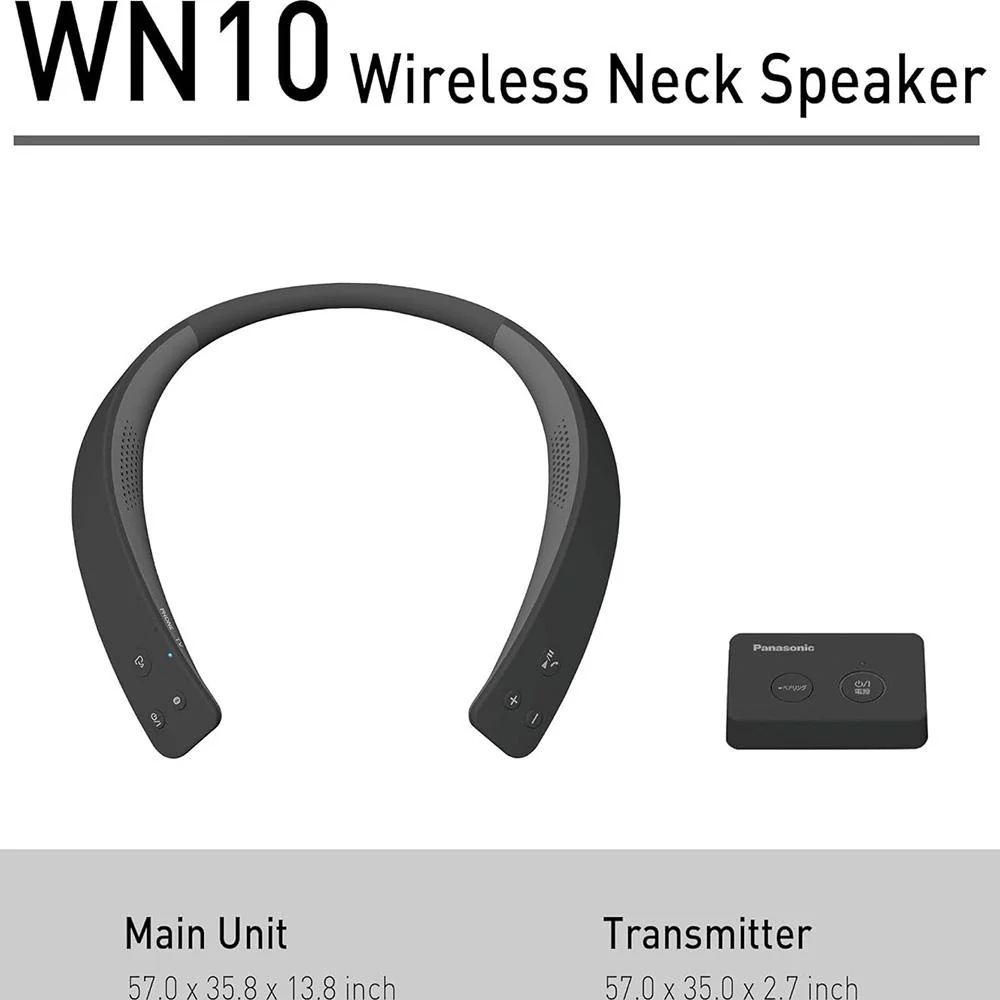 Panasonic WN10 Wireless Wearable TV Neck Speaker w/ 2 Year Warranty Bundle - Image 4