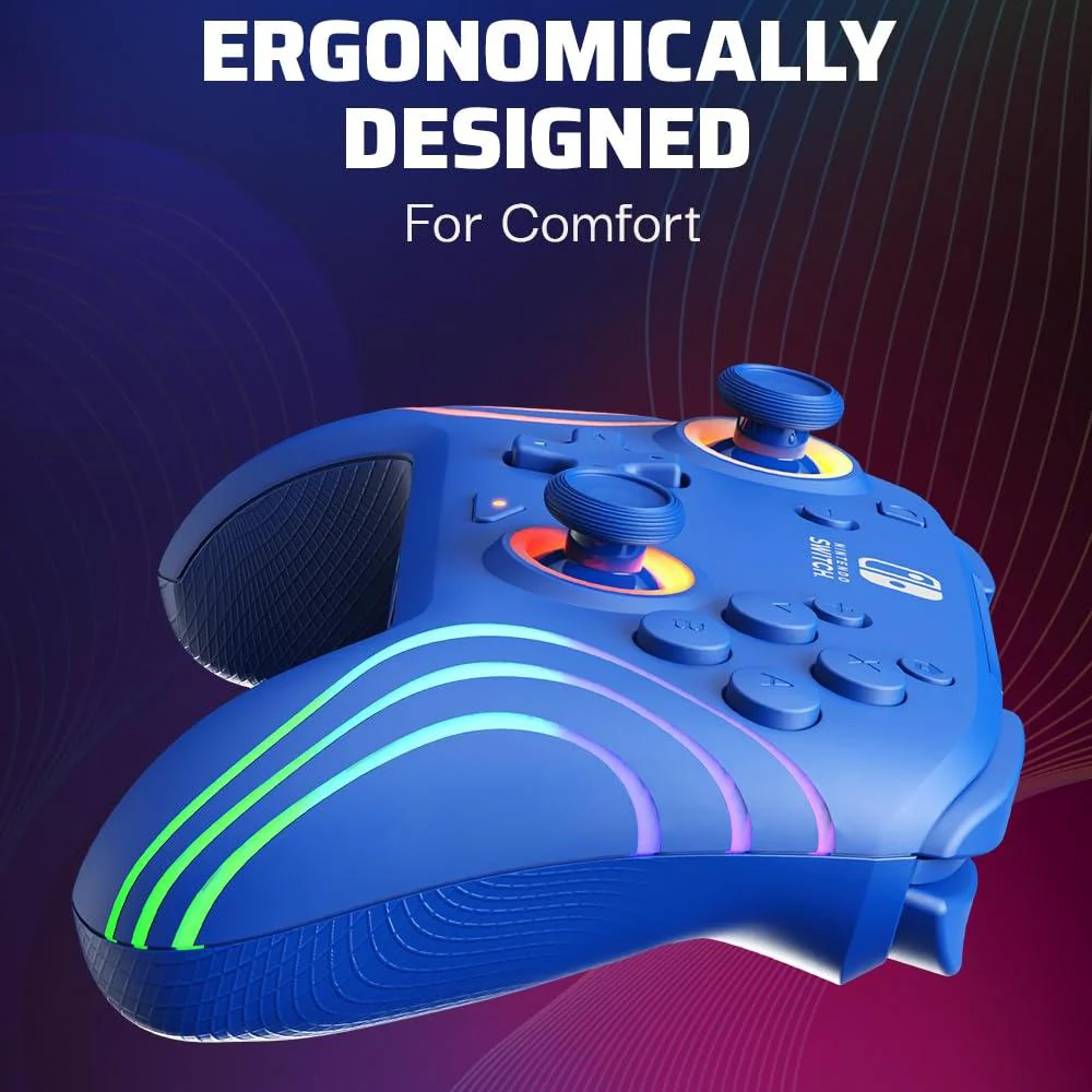 PDP Afterglow Wave Wireless Pro Controller with Full Motion for Nintendo Switch - Image 8