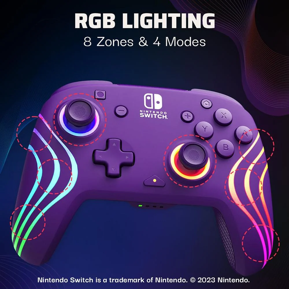 PDP Afterglow Wave Wireless Pro Controller with Full Motion for Nintendo Switch - Image 3