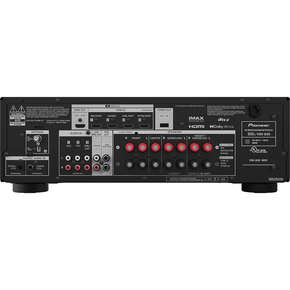 Pioneer Elite VSX-835 7.2 Channel AV Receiver - Open Box - Image 3