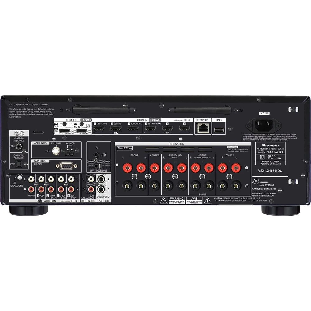 Pioneer Elite VSX-LX105 7.2 Channel Network AV Receiver - Open Box - Image 4