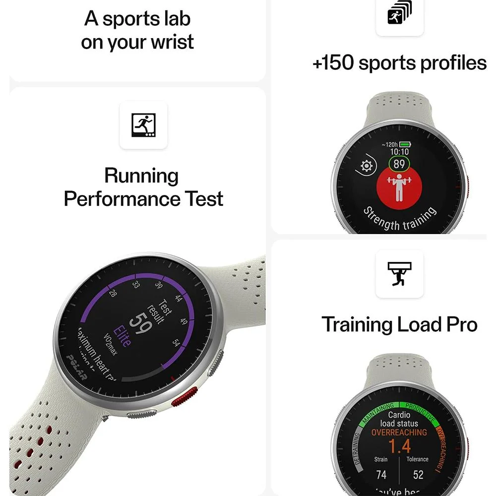 Polar Pacer Pro Advanced GPS Running Watch, White/Red - Open Box - Image 7