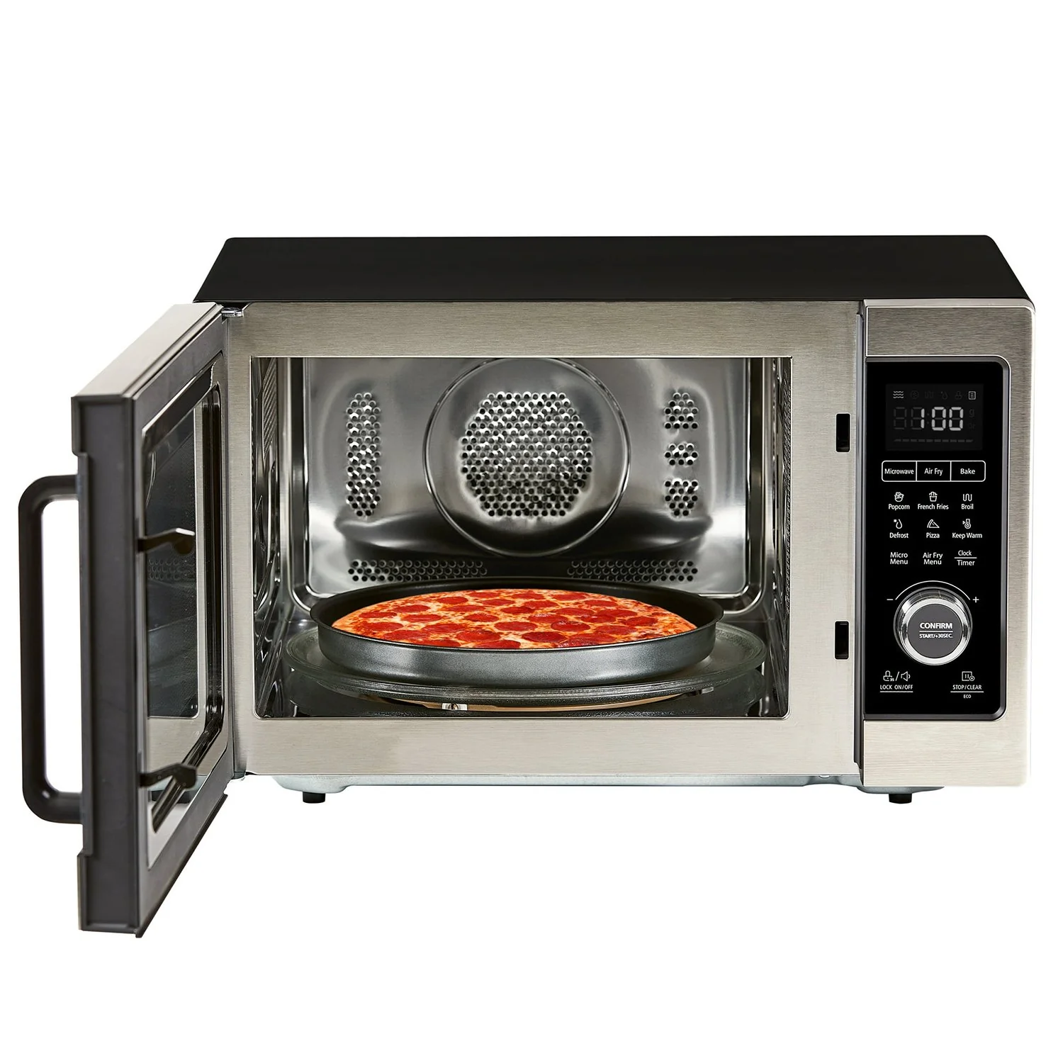 PowerXL Microwave Air Fryer Plus, Stainless Steel/Black, 1 Cu Ft - Factory Refurbished - Image 6