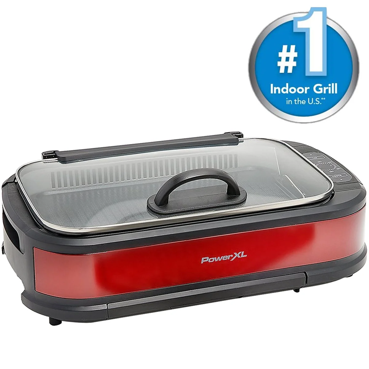 PowerXL Smokeless Indoor Grill, Red (K54319 172000) - Open Box - Image 2