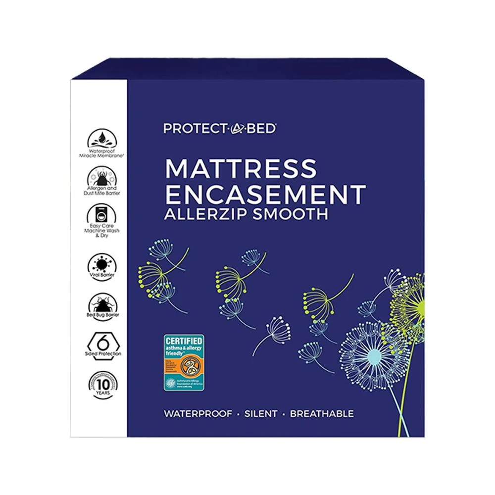 Protect-A-Bed AllerZip Smooth Waterproof Mattress Protector, Full (2-Pack) - Image 2