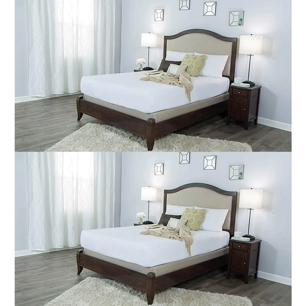 Protect-A-Bed Cotton Terry Cloth Waterproof Mattress Protector Queen 2 Pack