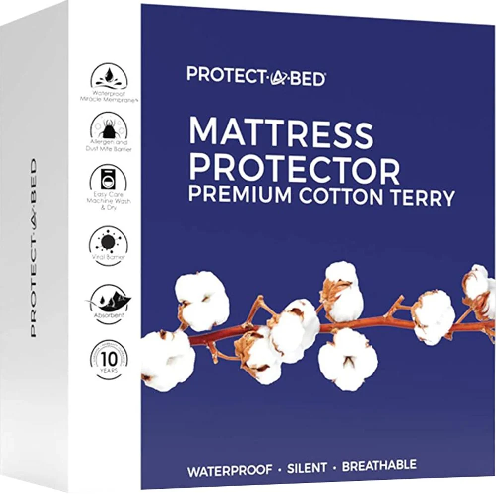 Protect-A-Bed Cotton Terry Cloth Waterproof Mattress Protector Queen 2 Pack - Image 10