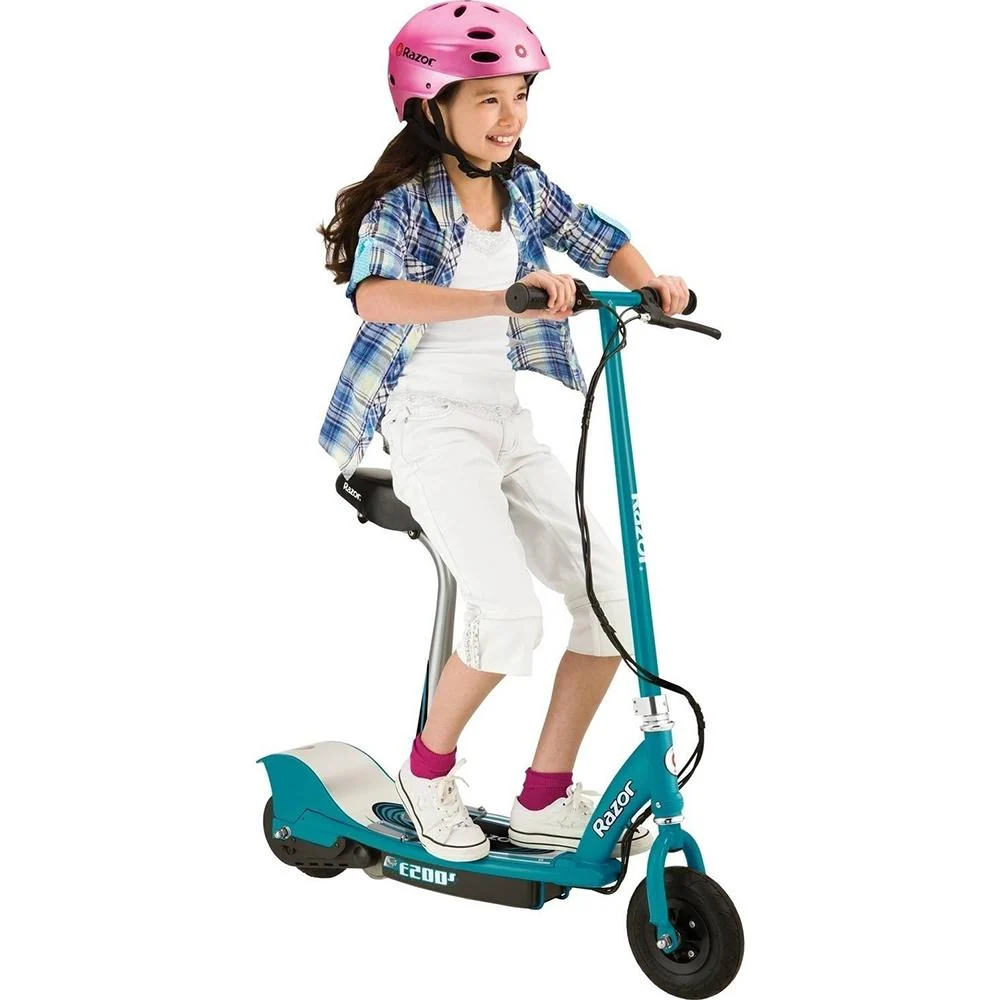 Razor E200S Seated Electric Scooter - Teal (OPEN BOX) - Image 5