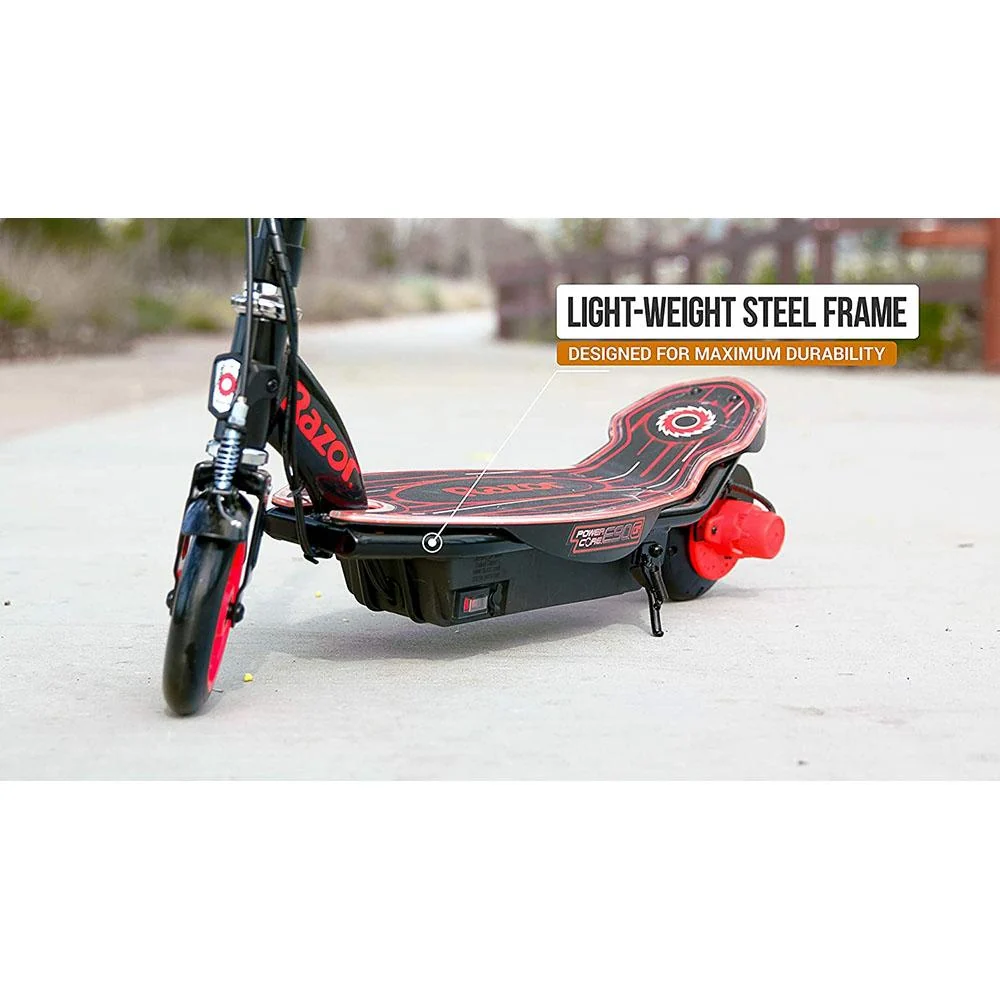 Razor E90 Power Core Glow Electric Scooter in Black/Red - Open Box - Image 7
