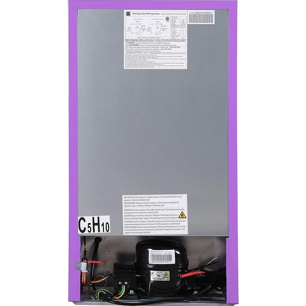 RCA RFR321-FR320/8 IGLOO Mini Refrigerator, 3.2 Cu Ft Fridge, Purple - Image 3