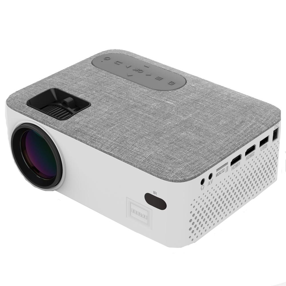 RCA RPJ143 Portable Home Theater Projector (White) w/ 100" Portable Projector Screen - Image 2