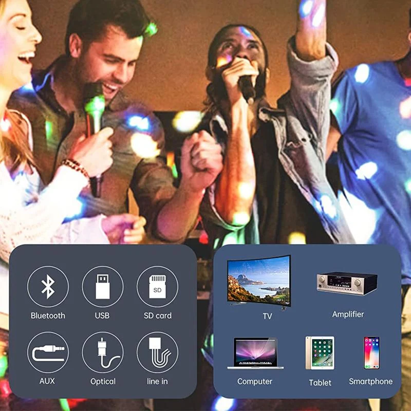 RHM K222 Karaoke Machine and Home Theater System with Wireless Microphones - Image 4