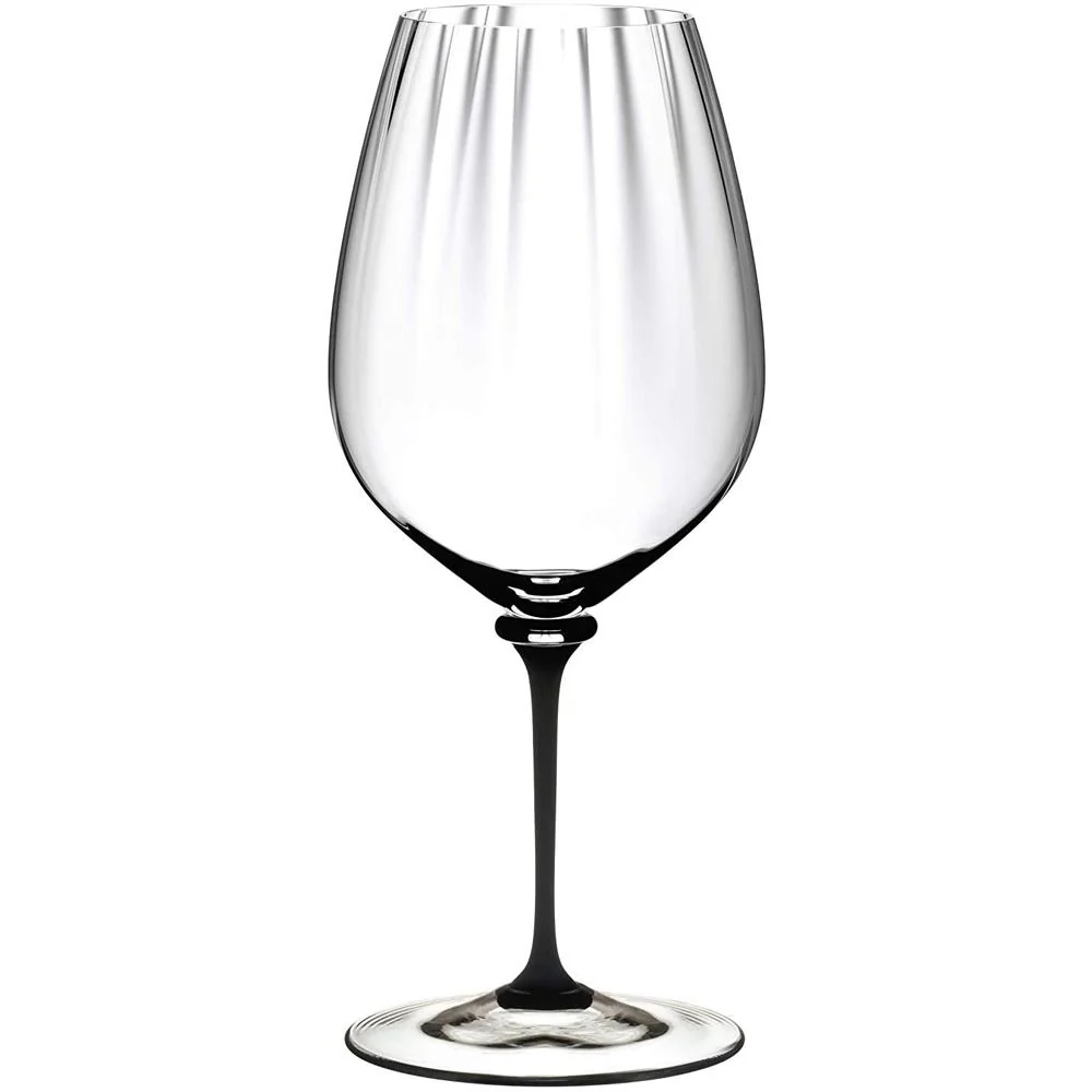 Riedel 4884/0D Fatto A Mano Performance Cabernet Glass, Black Stem (Set of Two) - Image 3