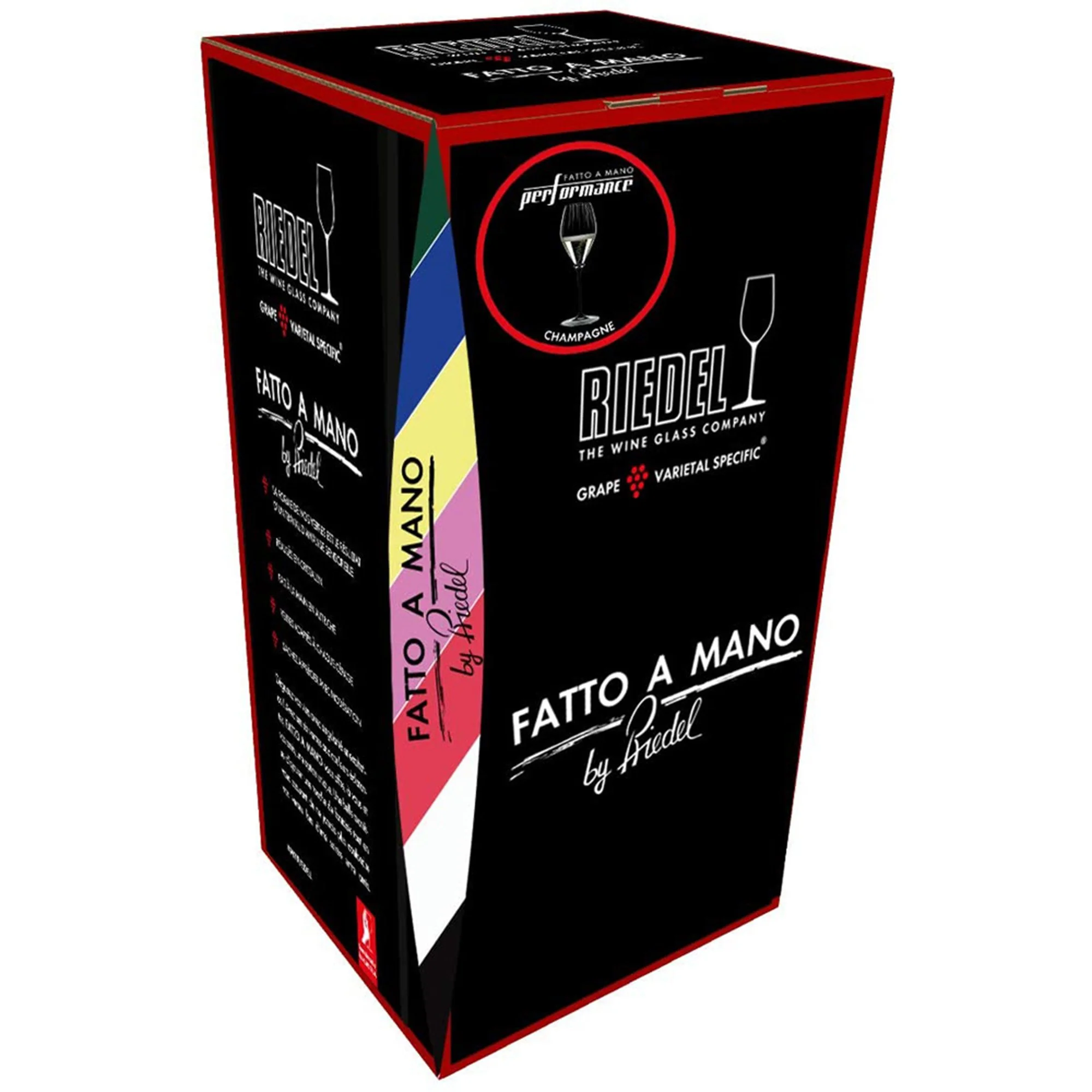 Riedel Fatto A Mano Performance Cabernet Glass, Black Stem, Single - 4884/0D - Image 4