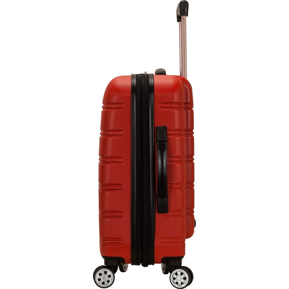 Rockland Melbourne Hardside 20" Expandable Spinner Carry-On Luggage, Red (F145) - Image 3