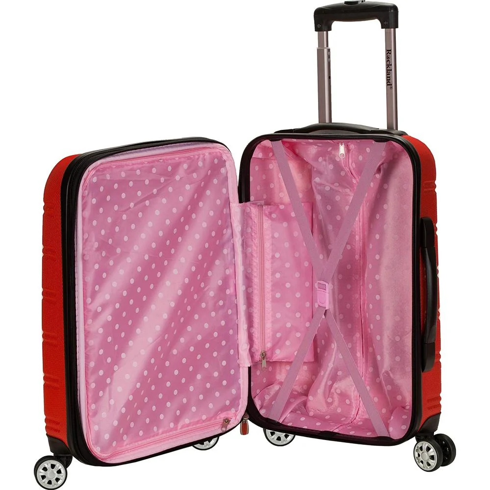 Rockland Melbourne Hardside 20" Expandable Spinner Carry-On Luggage, Red (F145) - Image 4